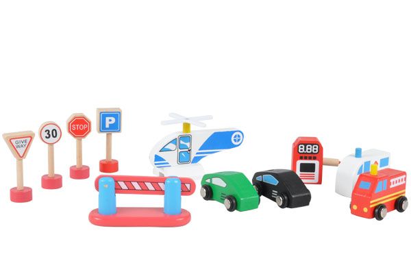 Inclusief auto's, borden en tankstation.