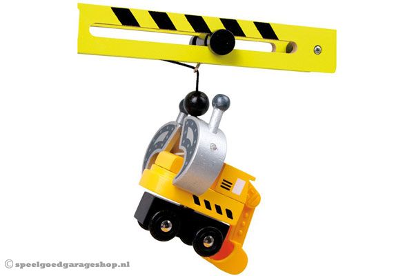 Bouwkraan met grijper.